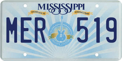 MS license plate MER519