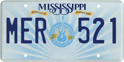 MS license plate MER521