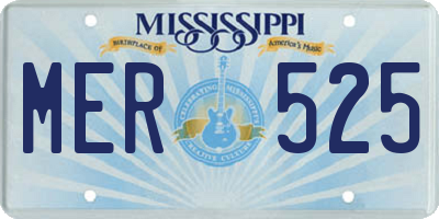 MS license plate MER525
