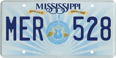 MS license plate MER528