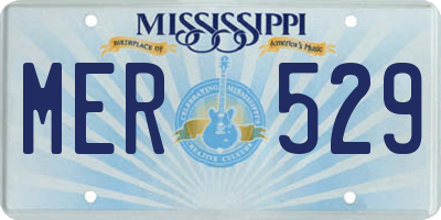 MS license plate MER529