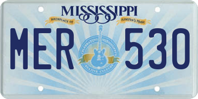 MS license plate MER530
