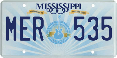 MS license plate MER535
