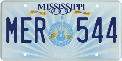 MS license plate MER544