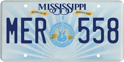 MS license plate MER558
