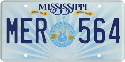 MS license plate MER564