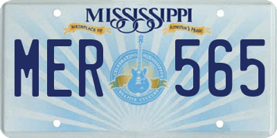 MS license plate MER565