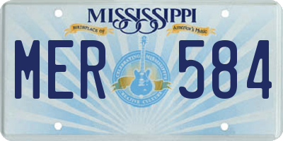 MS license plate MER584