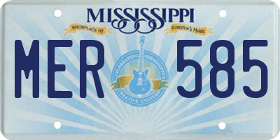 MS license plate MER585