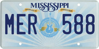 MS license plate MER588