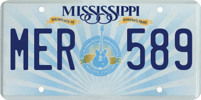 MS license plate MER589