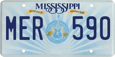 MS license plate MER590