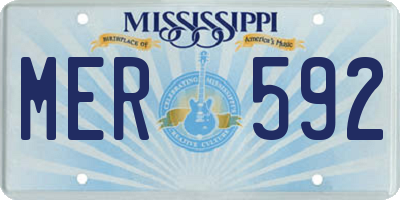 MS license plate MER592