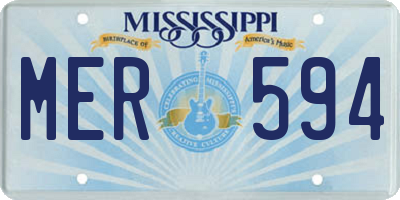 MS license plate MER594