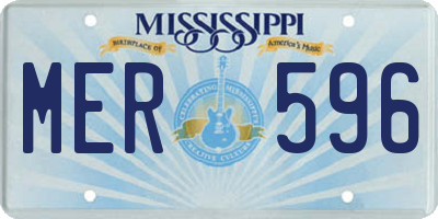 MS license plate MER596
