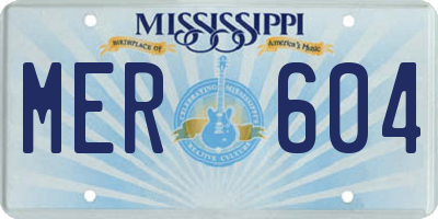 MS license plate MER604