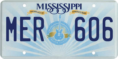 MS license plate MER606