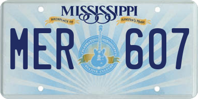 MS license plate MER607