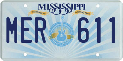 MS license plate MER611