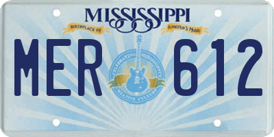 MS license plate MER612