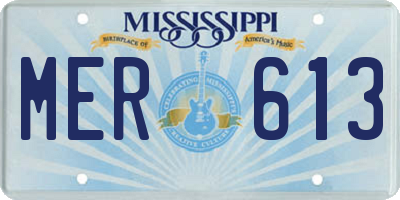 MS license plate MER613
