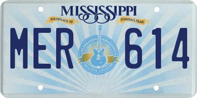 MS license plate MER614