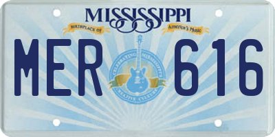 MS license plate MER616
