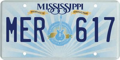 MS license plate MER617