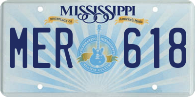MS license plate MER618