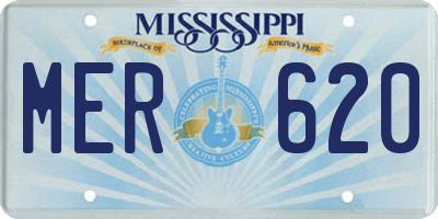MS license plate MER620