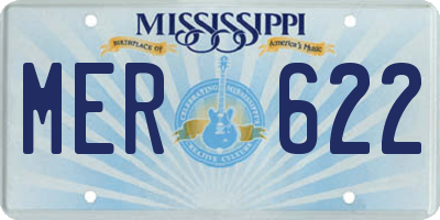 MS license plate MER622
