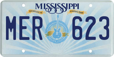 MS license plate MER623