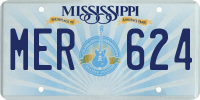 MS license plate MER624