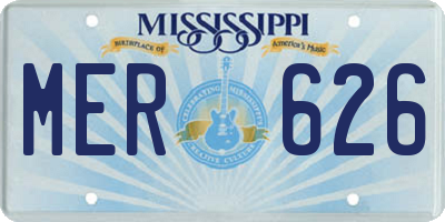 MS license plate MER626