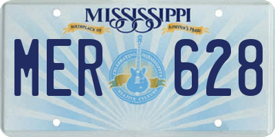 MS license plate MER628