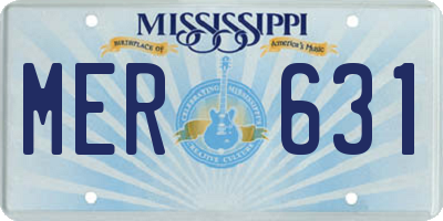 MS license plate MER631