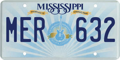 MS license plate MER632