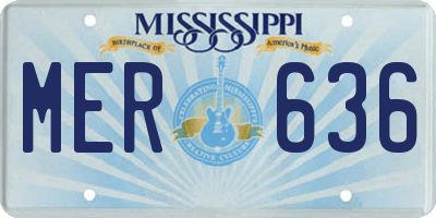 MS license plate MER636