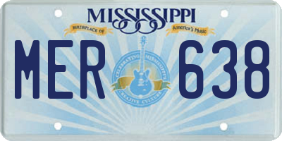 MS license plate MER638