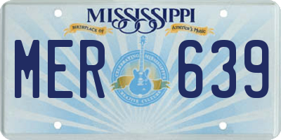 MS license plate MER639