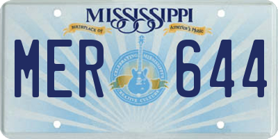 MS license plate MER644