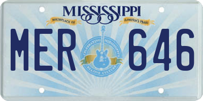 MS license plate MER646