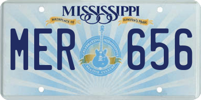 MS license plate MER656