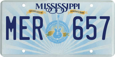 MS license plate MER657