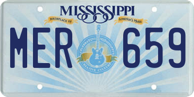 MS license plate MER659