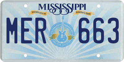 MS license plate MER663