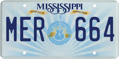 MS license plate MER664
