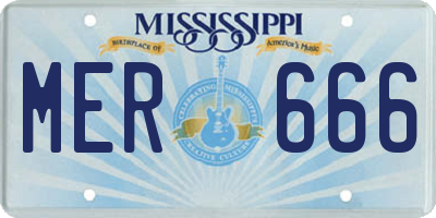MS license plate MER666