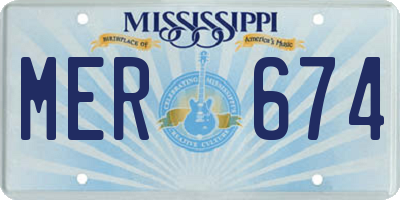 MS license plate MER674