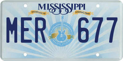 MS license plate MER677